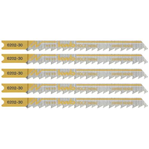 Thumbnail - kwb 620235 Stichsägeblätter, Holzbearbeitung, HCS, Universalschaft, Profi-Pack, 5 x mittel 5 St.