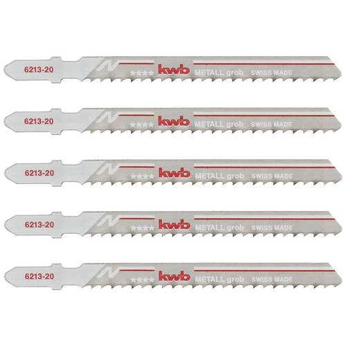 kwb 621325 Stichsägeblätter, Metallbearbeitung, Bi-Metall, 5 x grob 5 St.