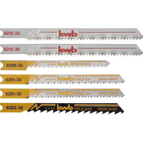 kwb 625630 Stichsägeblätter-Set, HCS, 6-tlg. 6 St.