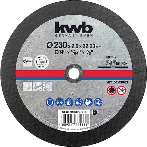 kwb 711833 Trennscheibe gerade 230 mm 1 St. Stahl