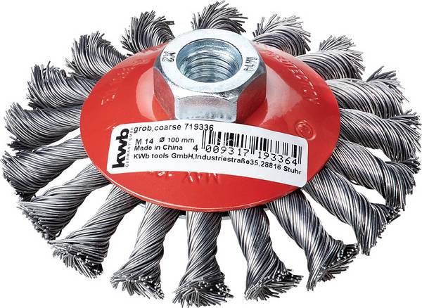 kwb AGGRESSO-FLEX® Scheibenbürsten, gezopfter HSS-Stahldraht für Einsatz mit Winkelschleifer   719336 1 St.