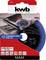 Schleifscheibe-Produktverpackung von kwb Germany GmbH, zeigt 'AGGRESSO-FLEX® BLUE-Line', Durchmesser und Materialeinsatz: Inox, Aluminium, Metall.