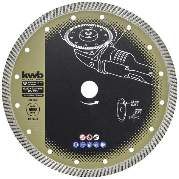 kwb 722840  Diamanttrennscheibe Durchmesser 230 mm Bohrungs-Ø 22 mm  1 St.