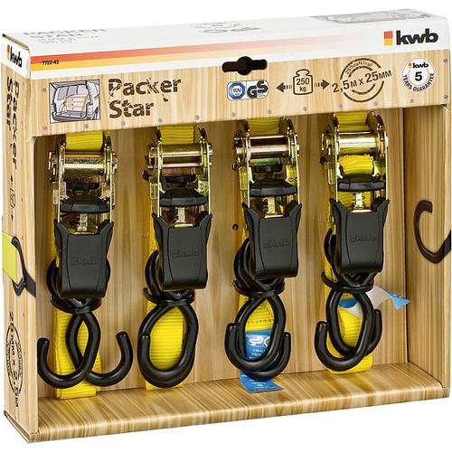 Thumbnail - kwb 772242 Zweiteiliger Spanngurt (L x B) 2.5 m x 25 mm Ratsche