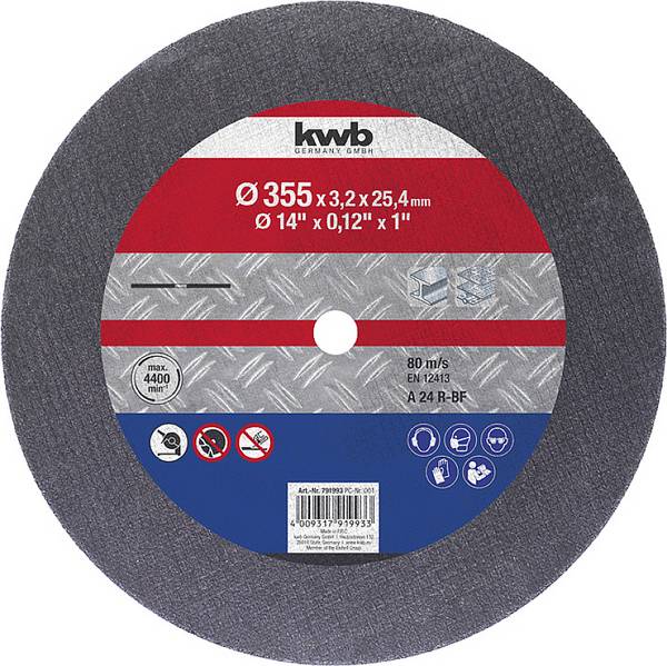 kwb 791993 Trennscheibe gerade 355 mm 1 St. Metall