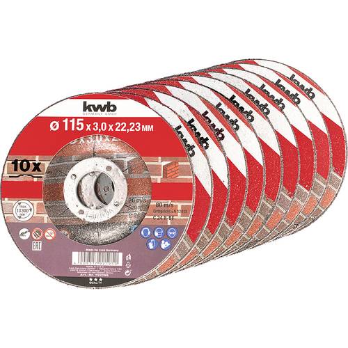 kwb 792195 Trennscheibe gerade 115 mm 10 St. Stein
