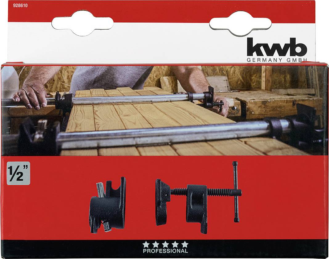 KWB Rohrschraubzwinge ½¿ für Holzbearbeitung kwb 928610