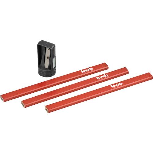 Thumbnail - kwb 939290 Zimmermannsbleistifte mit Anspitzer, 4-tlg. Zimmermannsbleistift