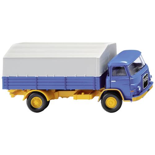 Wiking 0411 02 H0 LKW Modell MAN Pritschen-Lkw MAN 415 blau/melonengelb