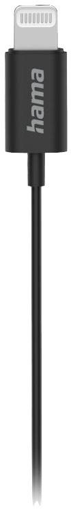 Ein schwarzes USB-Kabel mit Lightning-Stecker, geeignet für das Aufladen von Apple-Geräten.