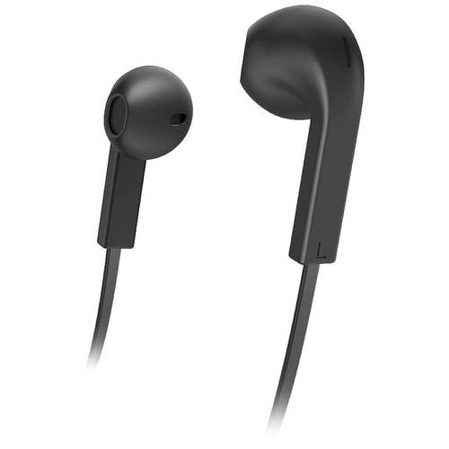 hama 00184137 Kopfhörer Advance, Earbuds, Mikrofon, Flachbandkabel, Schwarz