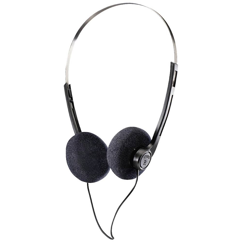 Hama Slight On Ear koptelefoon Kabel Computer Stereo Zwart-zilver