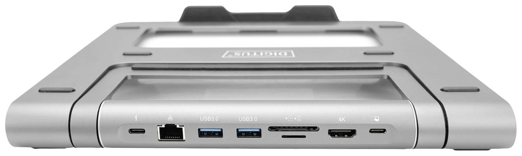 DIGITUS - Variabler Notebookständer mit 7-Port Pop-Out USB-C Docking Station-2
