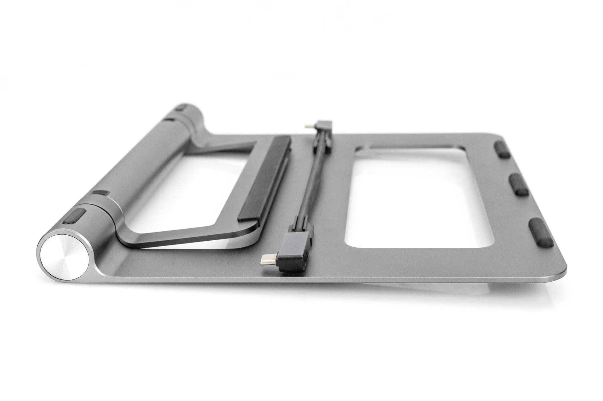 DIGITUS - Variabler Notebookständer mit 7-Port Pop-Out USB-C Docking Station-3