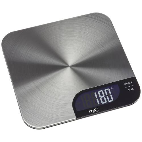 TFA Dostmann CHEESECAKE Küchenwaage digital Wägebereich (max.)=5199 g Edelstahl 200 x 200 x 15