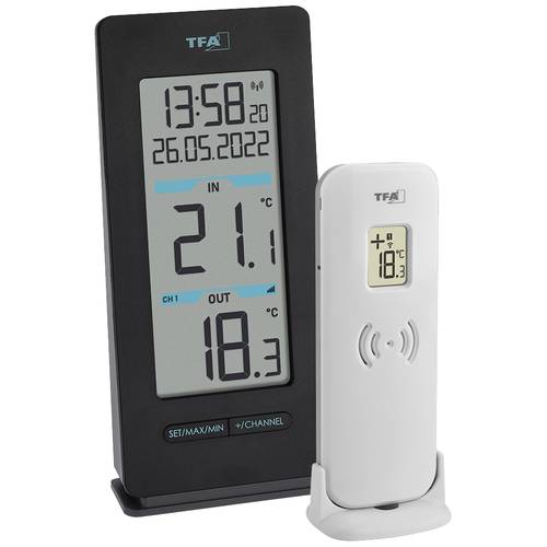 TFA Dostmann Buddy Funk-Thermometer digital Schwarz 30.3072.01