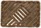 Fußmatte aus Kokosfasern, rechteckig, mit diagonalen Linienmuster. Verwendet zum Entfernen von Schmutz von Schuhen am Eingang.