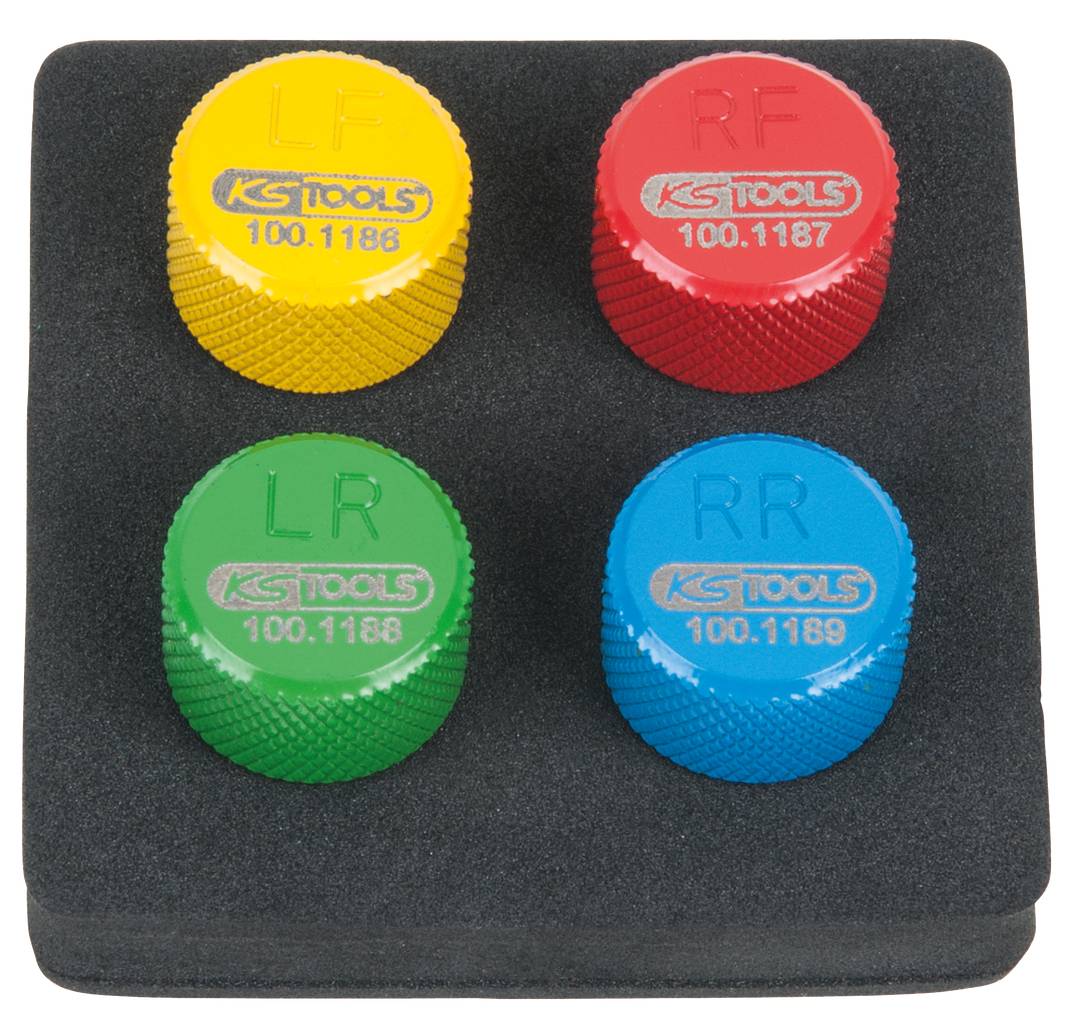 RDKS / TPMS Reifenentlüfter-Satz, 4-tlg KS Tools 100.1185