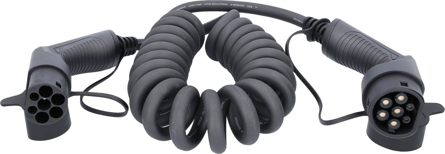 KS Tools 117.7385 eMobility Ladekabel 5 m Spiralkabel