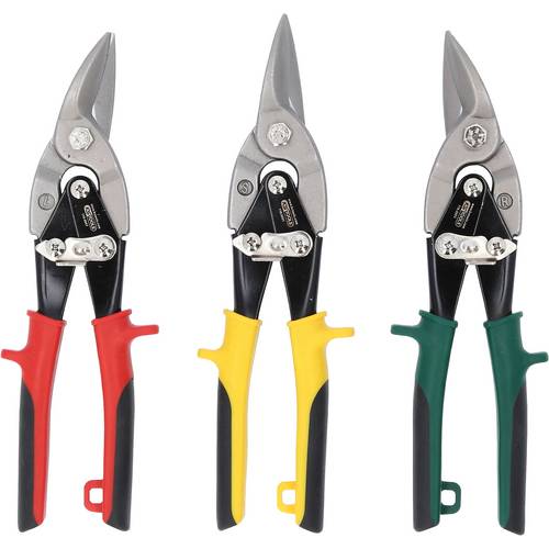 KS Tools 118.0050 Hebel-Blechdurchgangsscheren-Satz, 3-tlg