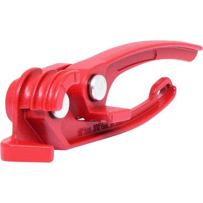 Roter Kunststoff-Sicherungsstift, der als Haltevorrichtung oder Verschlussmechanismus verwendet wird.