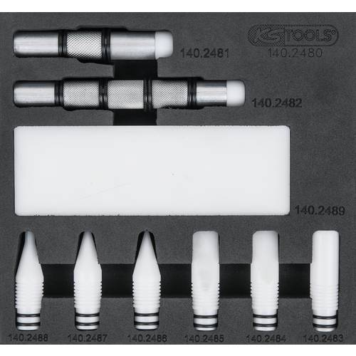 KS Tools 140.2480 Rückschlagdorn-Satz, 10-tlg