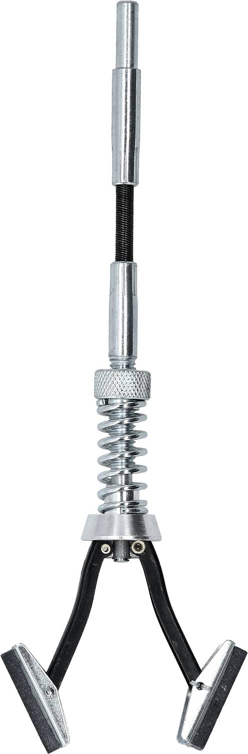 Ein metallisches Greifwerkzeug mit einer Federmechanik, das vermutlich zum Halten oder Greifen kleiner Objekte verwendet wird.