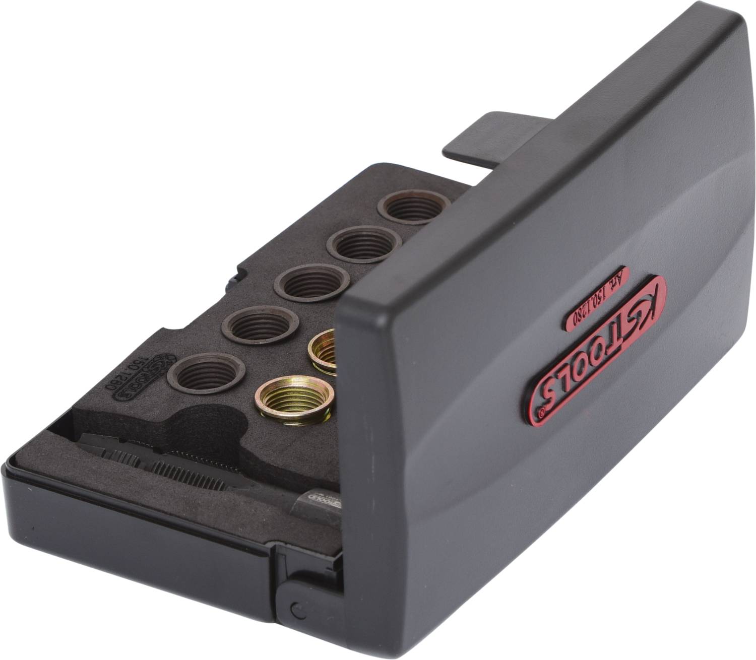 Gehäuse mit sechs zylindrischen Vertiefungen und einem eingravierten 'KSTOOLS'-Logo auf der Oberseite.