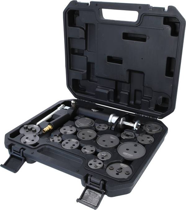 KS Tools 150.2000 Druckluftspindel-Bremskolbenwerkzeug-Satz, 18-tlg