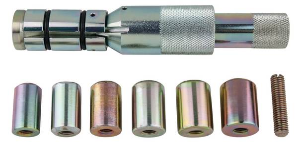 Kupplungs-Zentrier-Werkzeug-Satz Ø 24,0 - 36,0 mm mit Zentrierhülsen, 9-tlg KS Tools 150.2380