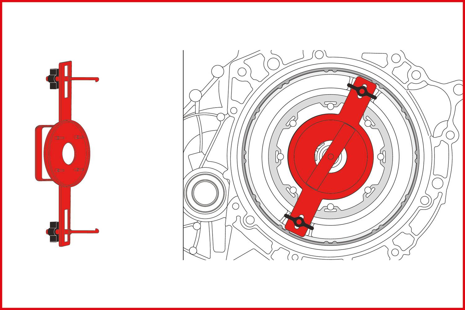 DCT-Kupplungswerkzeug-Satz für Ford / Volvo, 6-tlg KS Tools 150.2415