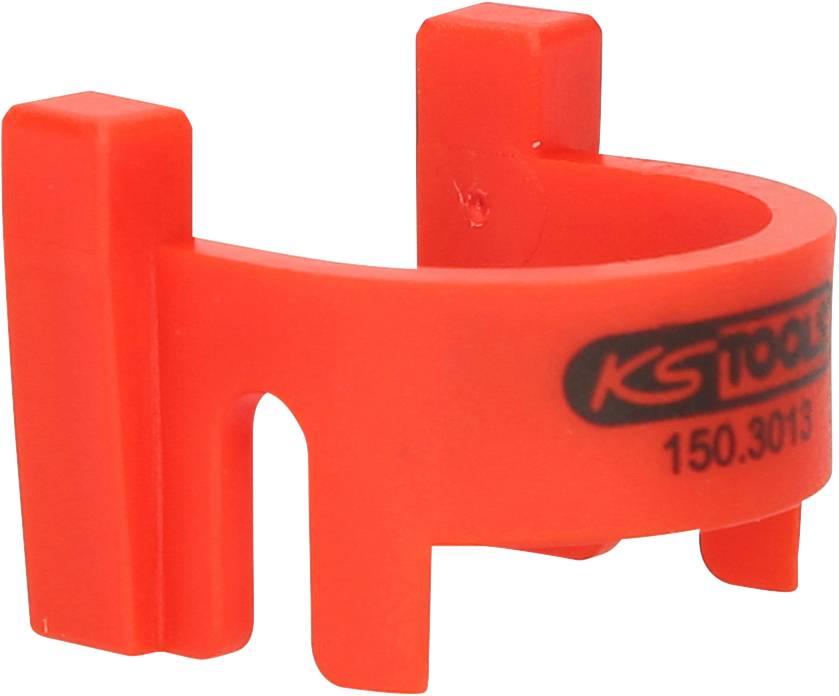 Ein rotes Kunststoffwerkzeug von KS Tools mit der Aufschrift '150.3013', das vermutlich in einem technischen Kontext verwendet wird.