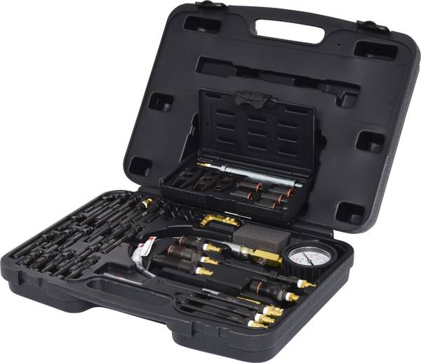 KS Tools 150.3660 Kompressionsprüfgerät-Satz für Dieselmotoren, 36-tlg