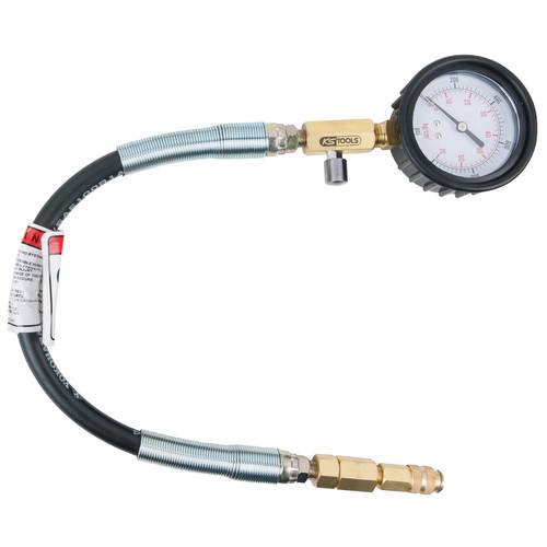 Thumbnail - KS Tools 150.3661 Manometer mit Schlauch, 0-1000 psi, Ø 70 mm