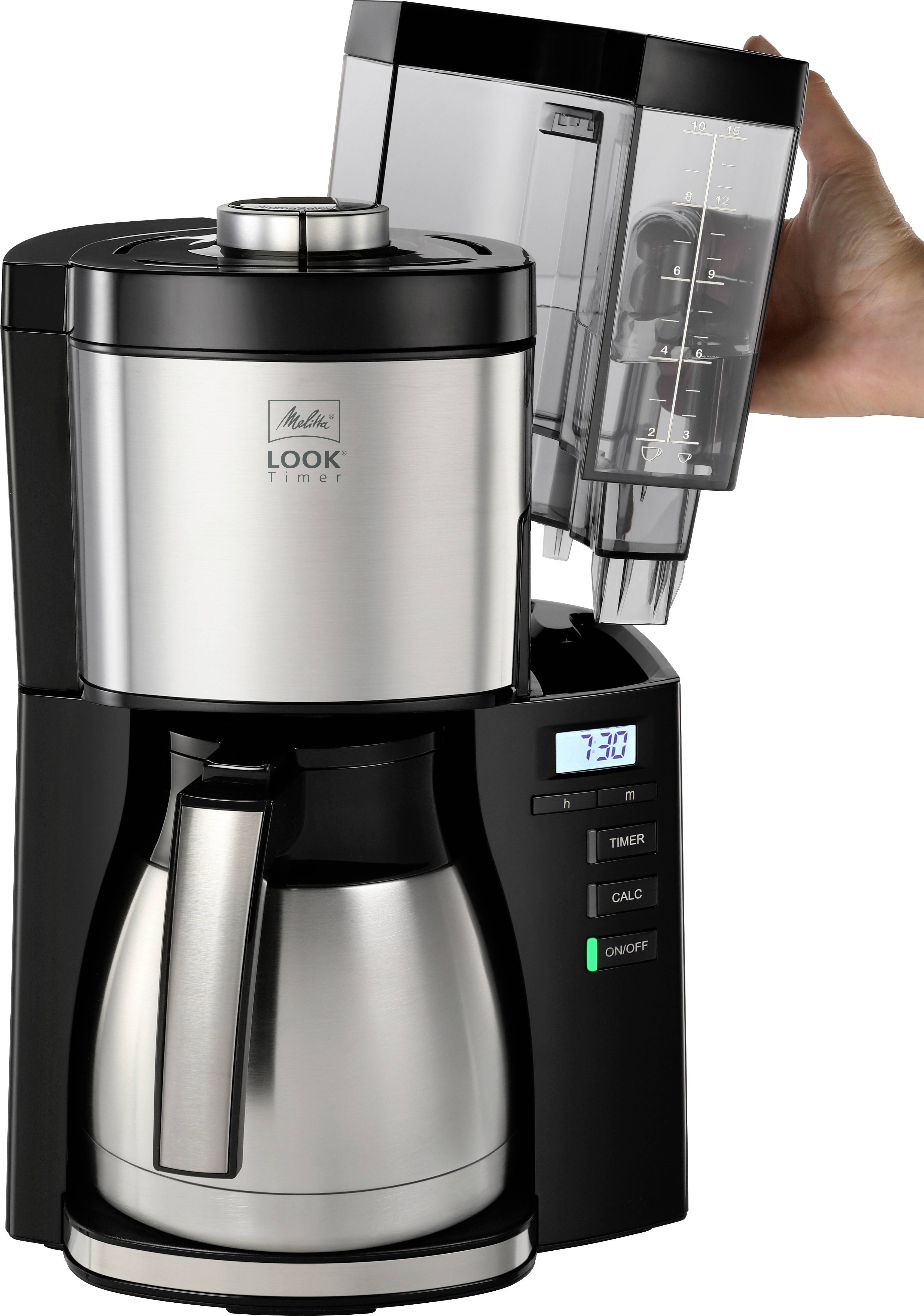 MELITTA 1025-18, Filterkaffeemaschine, 1,375 l, 1000 W, Schwarz, Silber-2