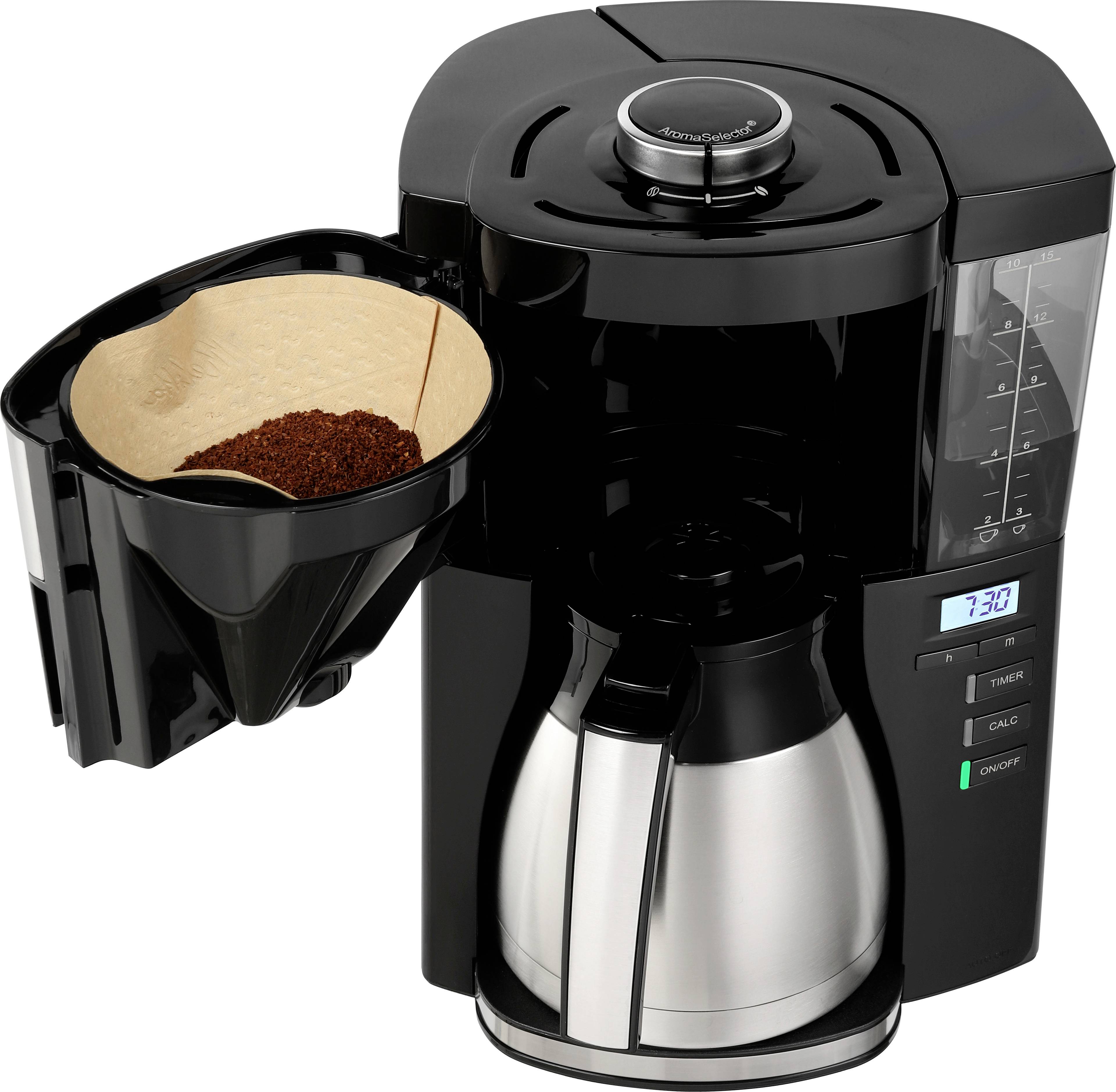 MELITTA 1025-18, Filterkaffeemaschine, 1,375 l, 1000 W, Schwarz, Silber-3