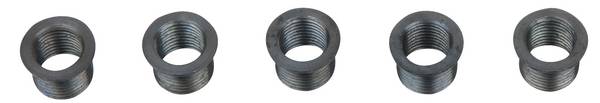 KS Tools 150.5076 Gewindebuchse m.Bund L=9mm,IG=M12x1,5/AG=M14x1,5, 5er Pack