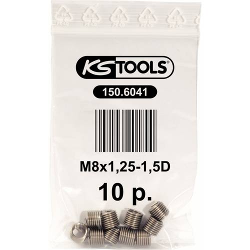 KS Tools 150.6041 Gewindeeinsatz M8x1,25, 10,8mm, 10er Pack