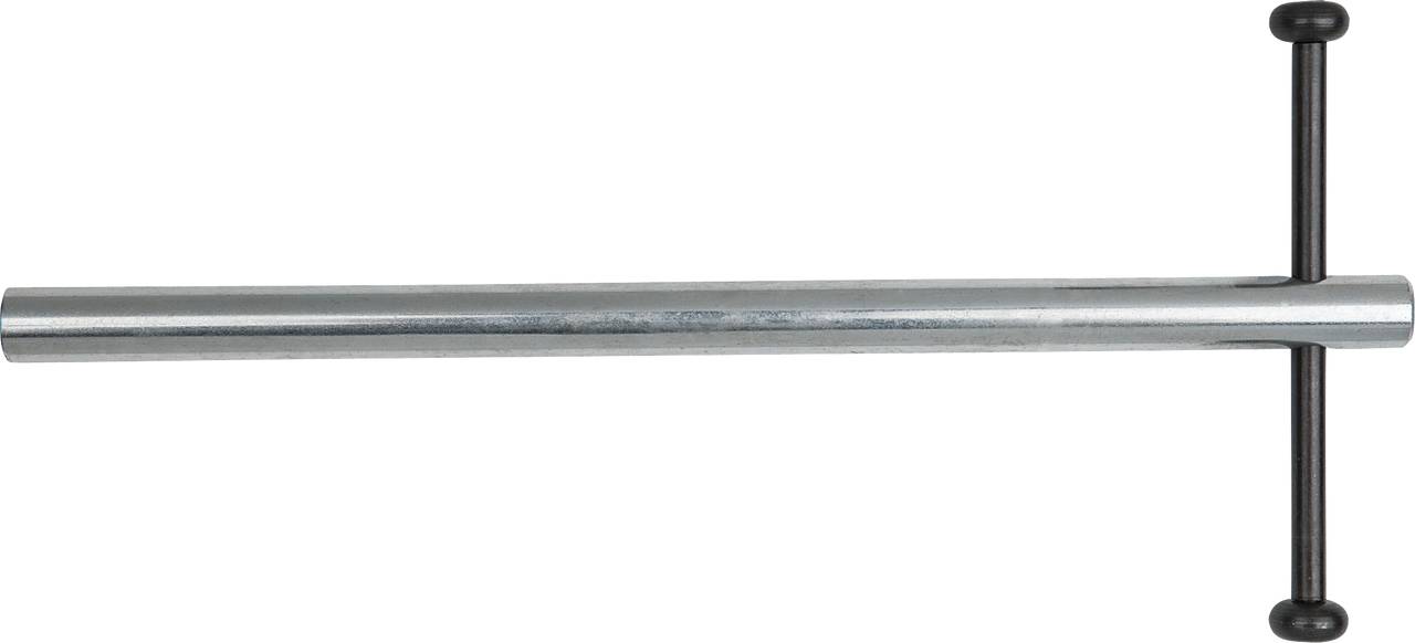 Metallstab mit Quergriff an einem Ende, vermutlich ein Werkzeuggriff oder Hebel.