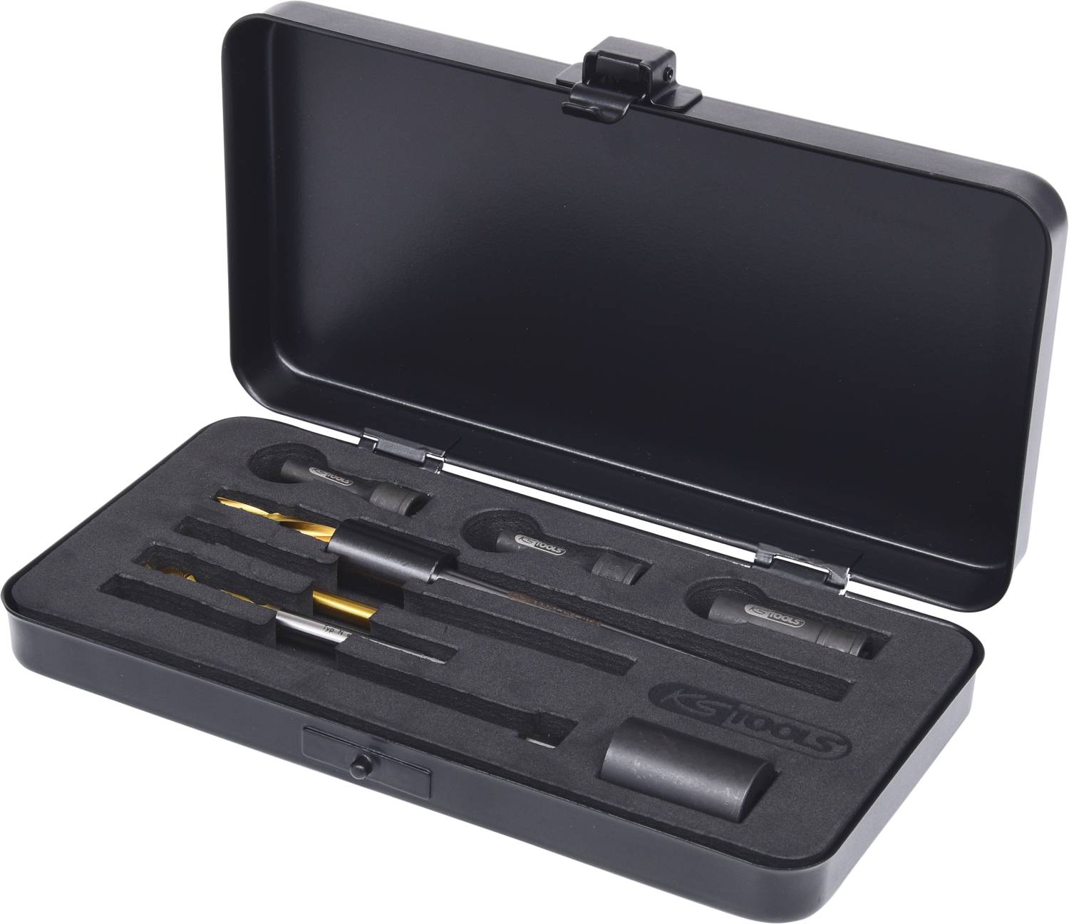 KS Tools 152.1030 Universal Glühkerzen-Ausbohrsatz M10 x 1, 8-tlg