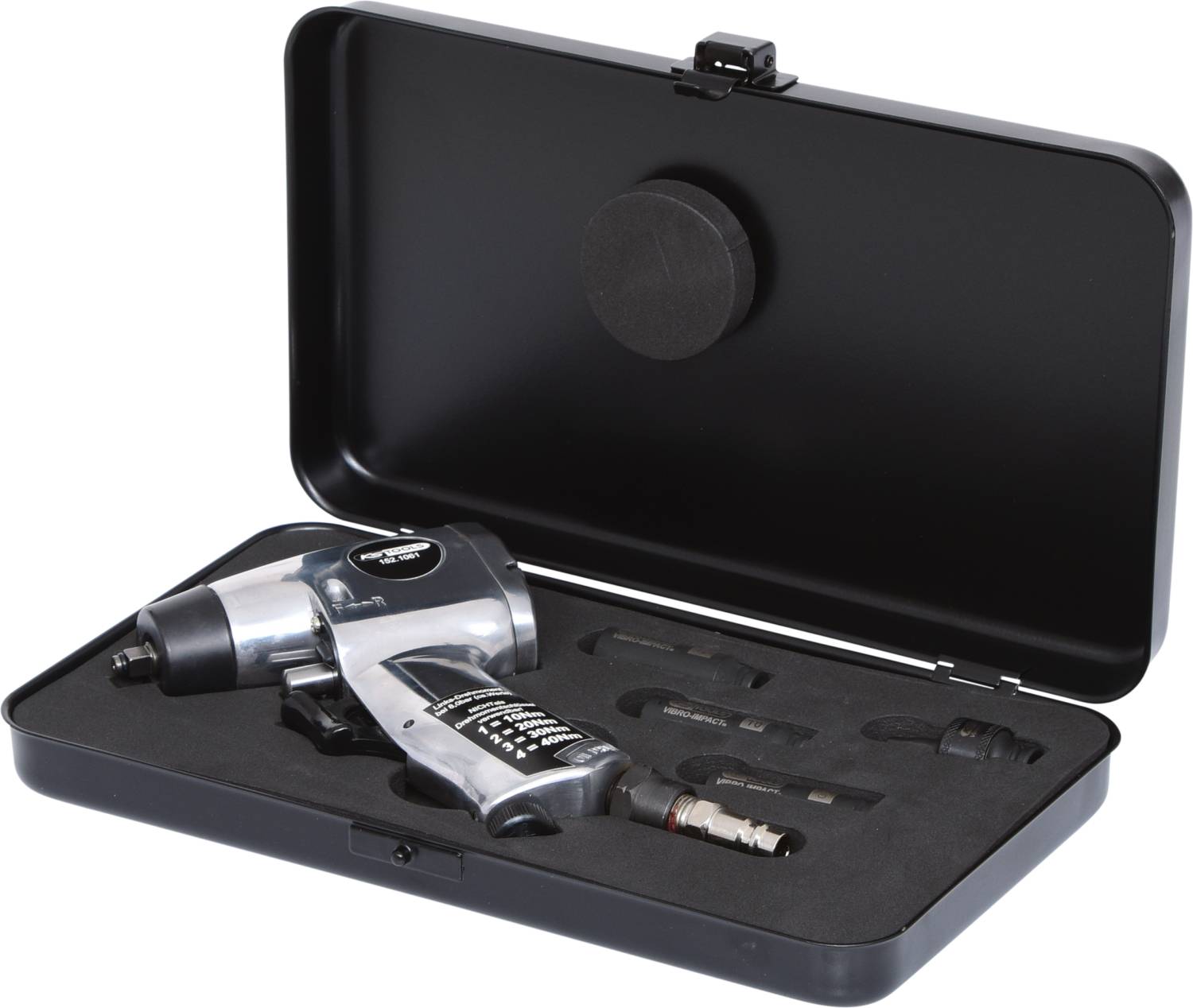 KS Tools 152.1060 1/4'' Glühkerzen-Druckluft-Vibrationsschrauber-Satz, 5-tlg