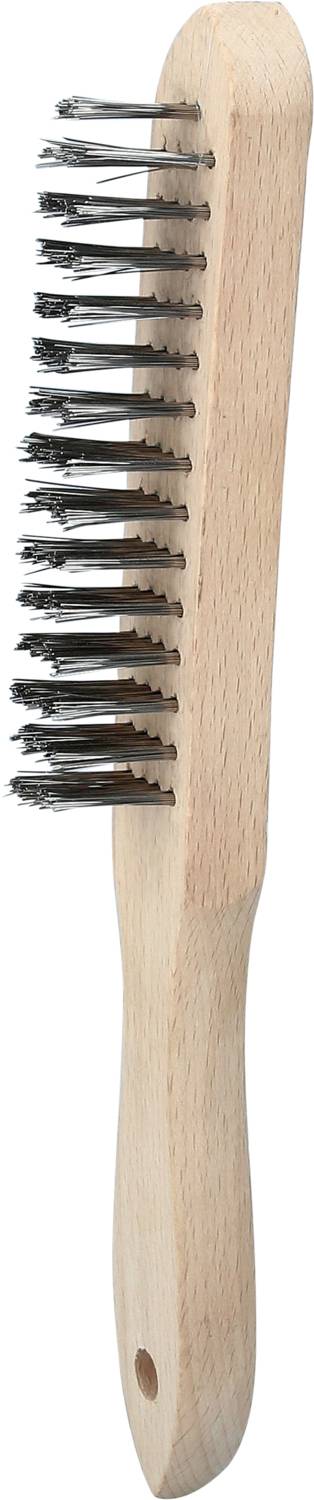 KS Tools 201.2306 Edelstahl Handdrahtbürste 4-reihig, 290mm