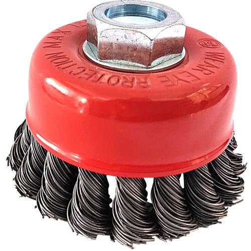 KS Tools 340.0023 Stahldrahttopfbürste 0,5mm, Ø 80mm