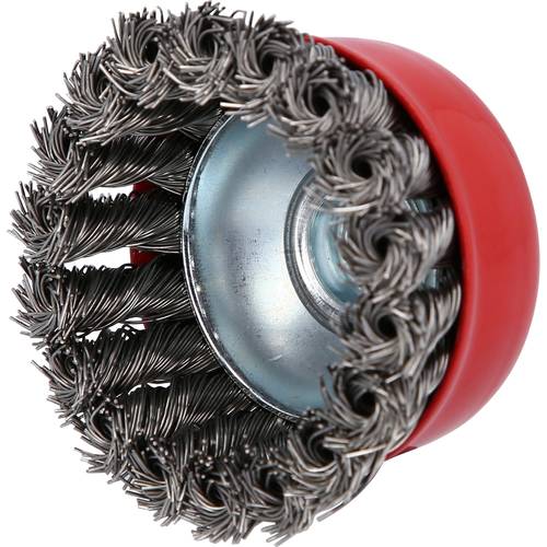 KS Tools 340.0026 Rostfreie Stahldrahttopfbürste 0,5mm, Ø 75mm