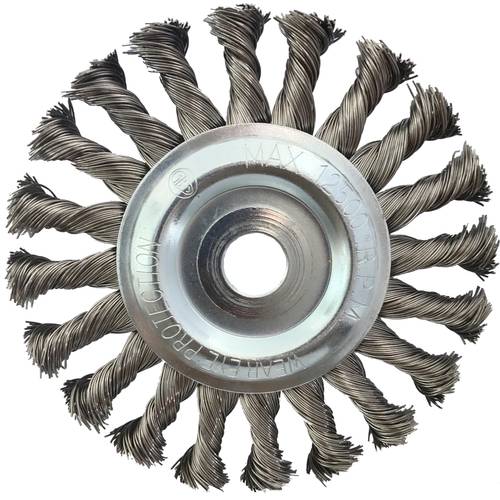 KS Tools 340.0047 Rostfreie Stahldrahtrundbürste 0,5mm, Ø 125mm