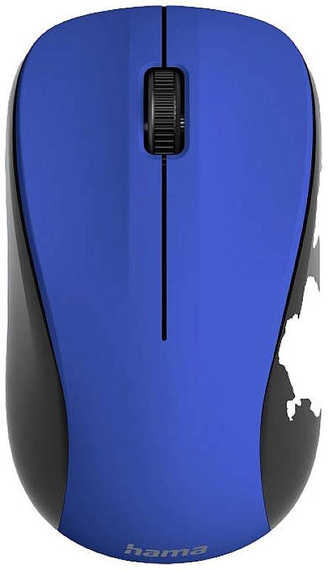 hama 00173021 Optische 3-Tasten-Funkmaus "MW-300 V2", geräuschlos, USB-Empfänger, Blau-1