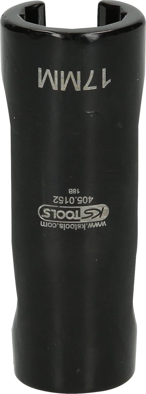 '17mm' Steckschlüssel, schwarz, von KS Tools, mit Logo und Webseite, geeignet für metrische Schrauben, langlebig und robust.