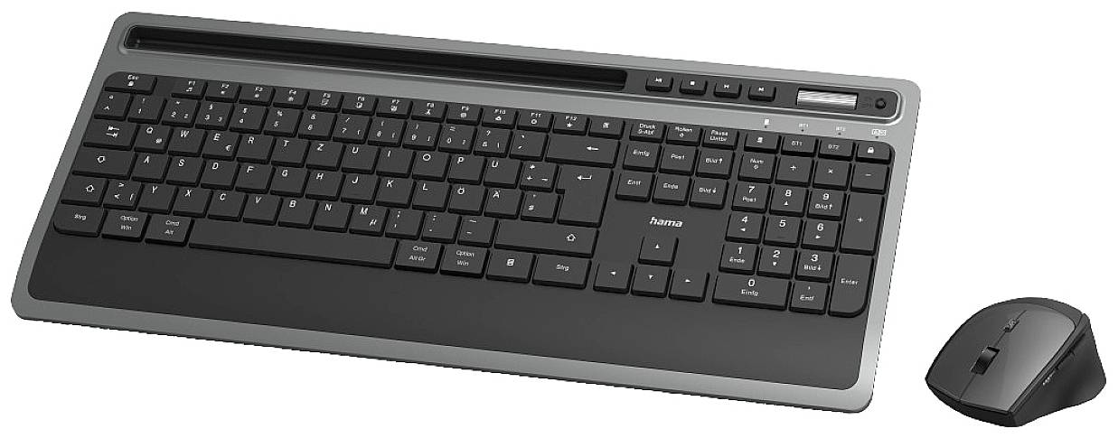 HAMA Multi-Device-Tastatur-/Maus-Set KMW-600 Plus Schwarz/Anthrazit
