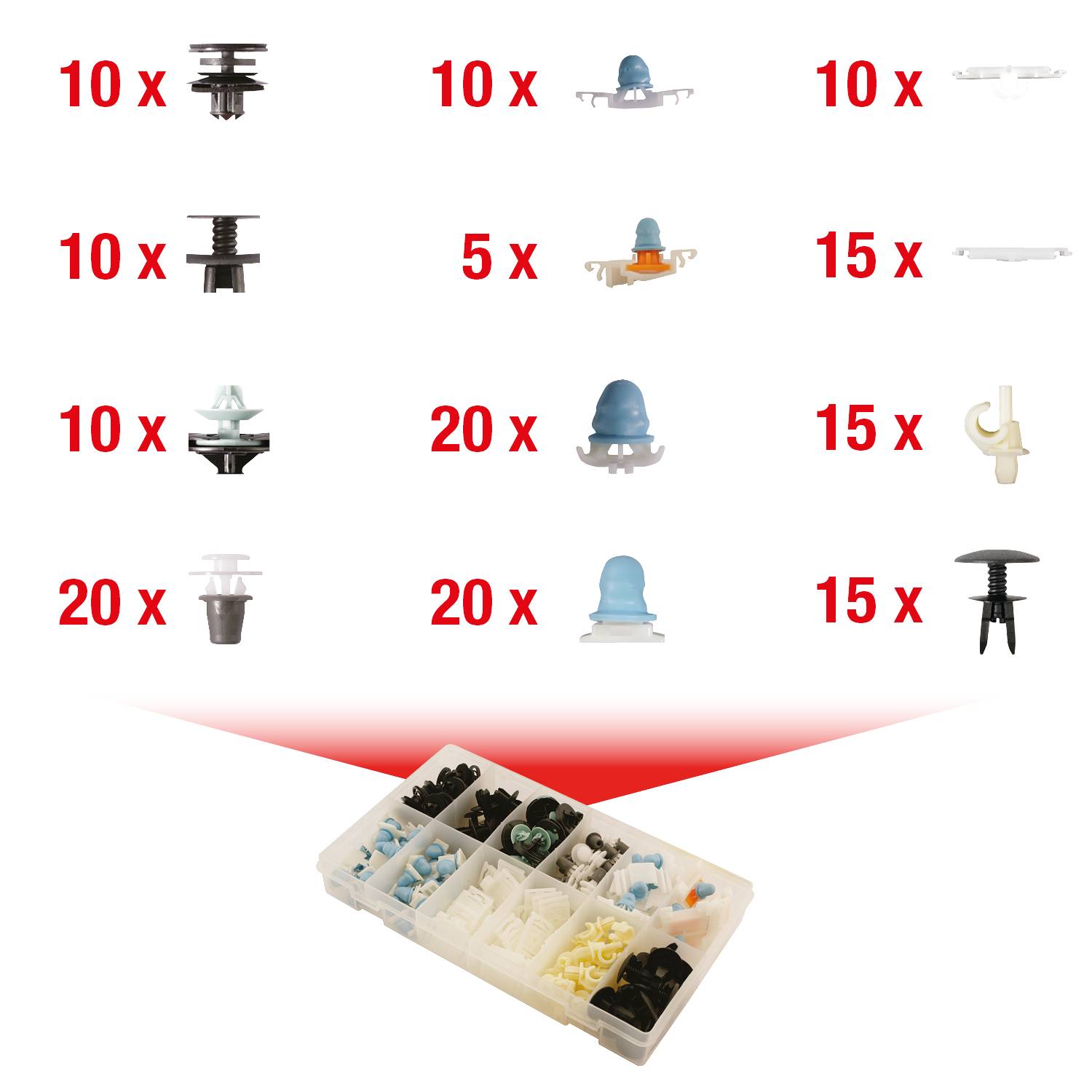 KS Tools 420.0000 Bevestigingsset voor Audi, 160-delig