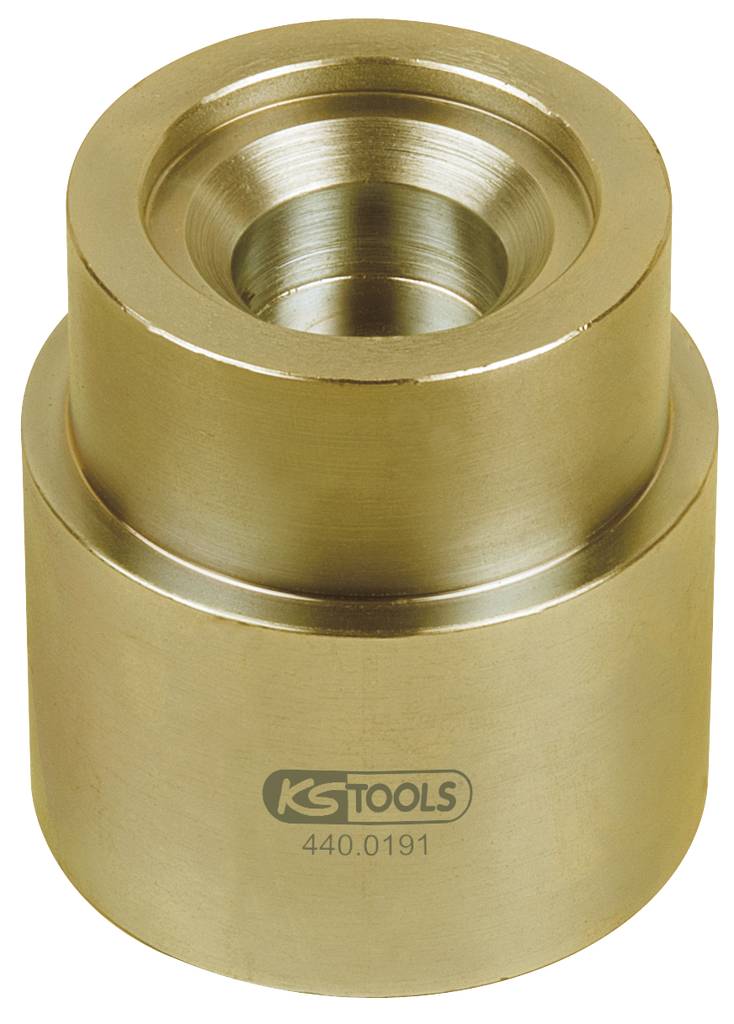 Ein zylindrisches Metallwerkzeug mit der Aufschrift 'KS Tools 440.0191', verwendet für mechanische Anwendungen.